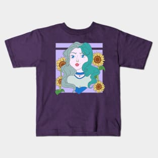 Sunflower Girl Kids T-Shirt